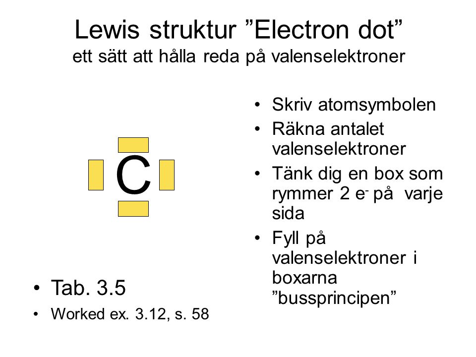 Lewis struktur Electron dot ett sätt att hålla reda på valenselektroner