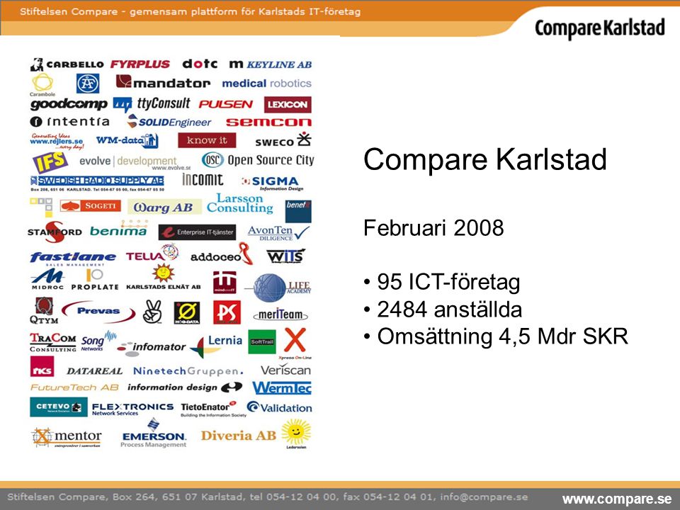 Compare Karlstad Februari ICT-företag 2484 anställda