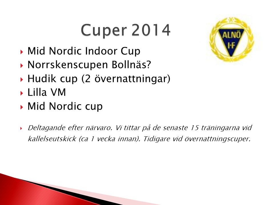 Cuper 2014 Mid Nordic Indoor Cup Norrskenscupen Bollnäs
