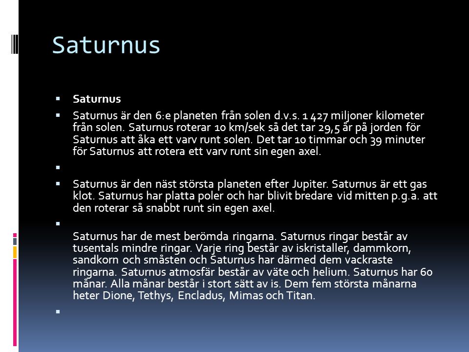 Saturnus Saturnus.