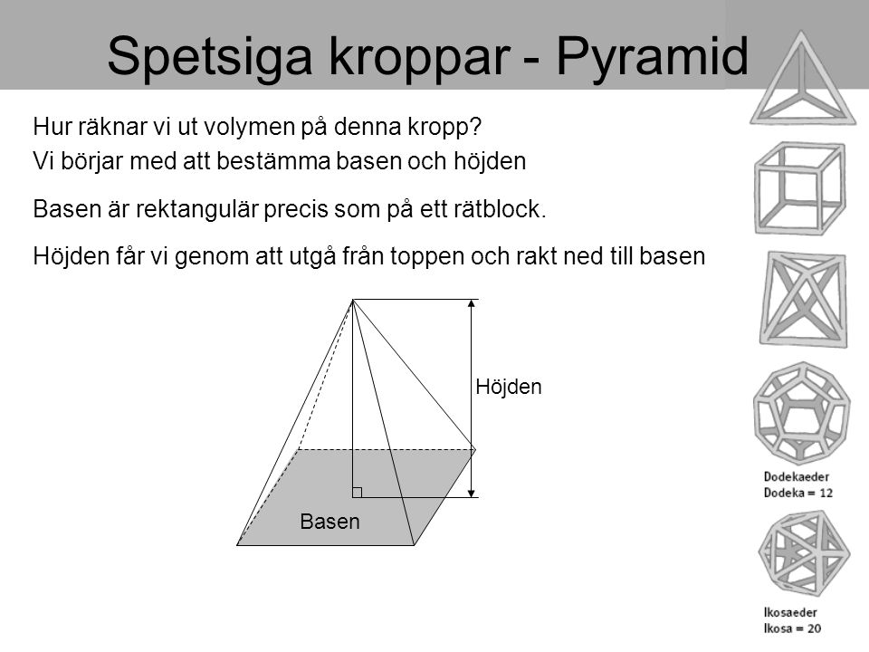 Spetsiga kroppar - Pyramid