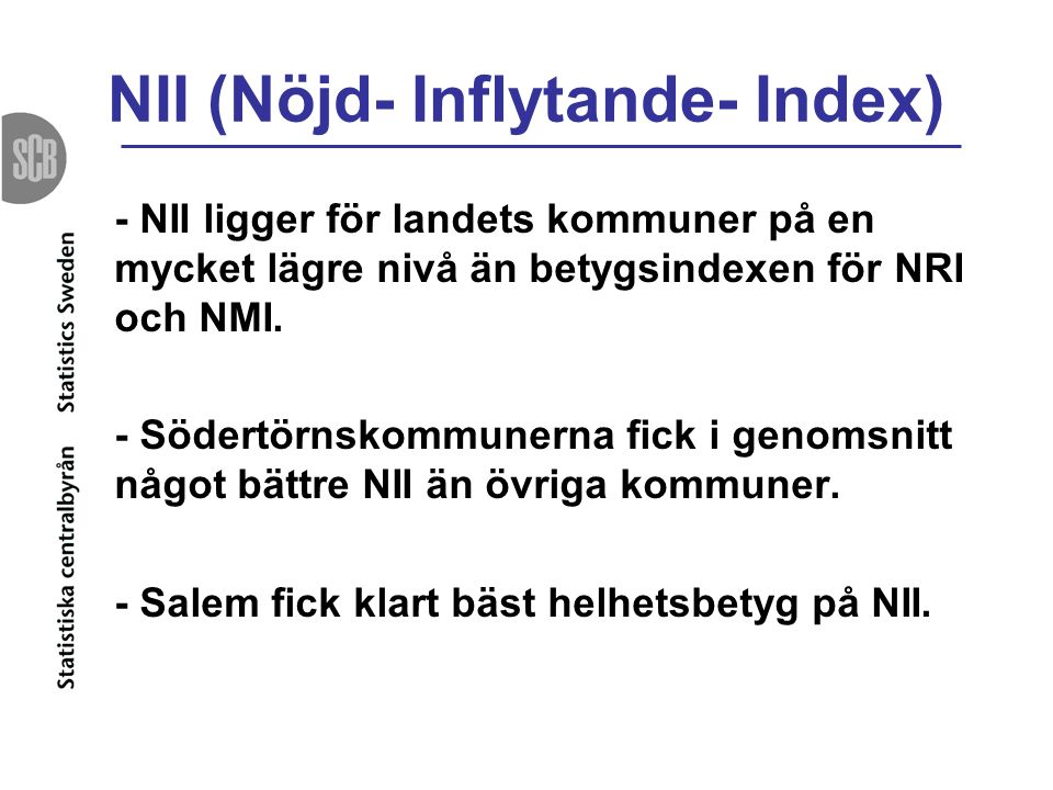 NII (Nöjd- Inflytande- Index)