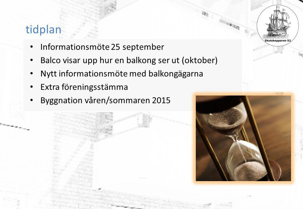 tidplan Informationsmöte 25 september