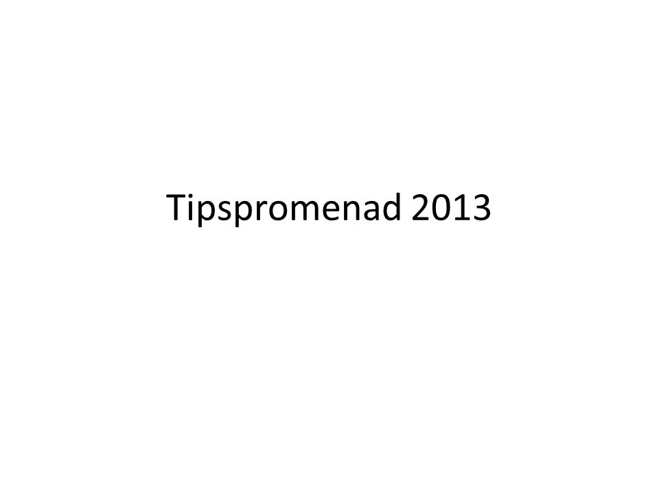Tipspromenad 2013