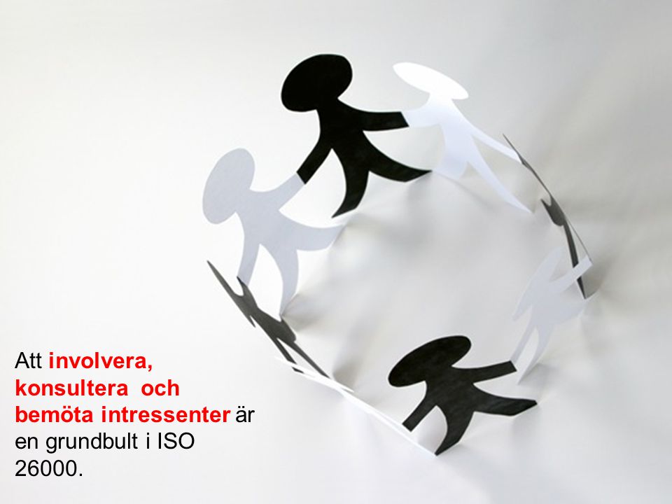Att involvera, konsultera och bemöta intressenter är en grundbult i ISO