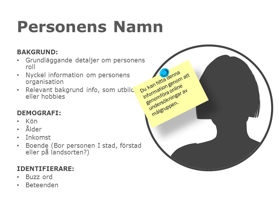 Personens Namn BAKGRUND: Grundläggande detaljer om personens roll