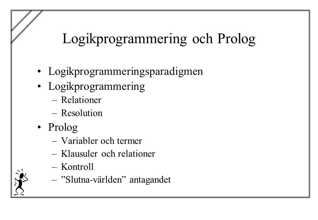 Logikprogrammering och Prolog