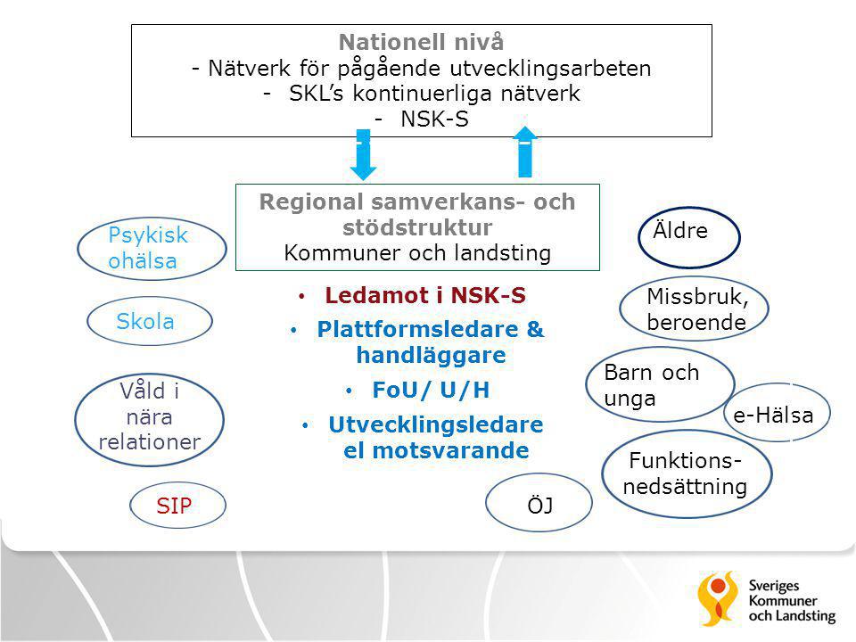 - Nätverk för pågående utvecklingsarbeten SKL’s kontinuerliga nätverk