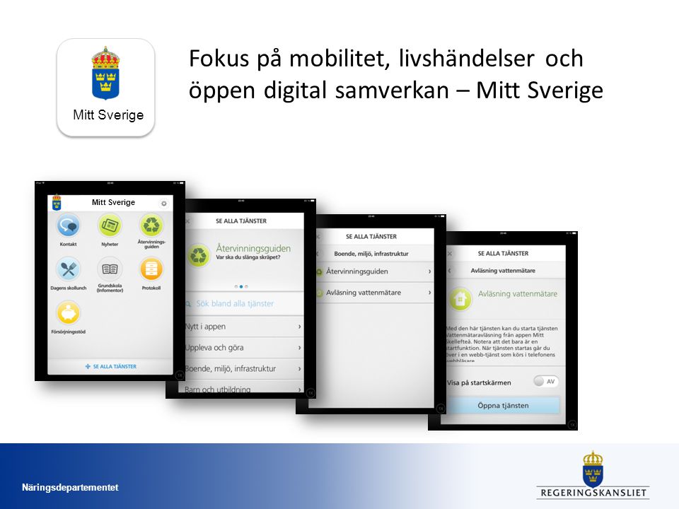 Mitt Sverige Fokus på mobilitet, livshändelser och öppen digital samverkan – Mitt Sverige.