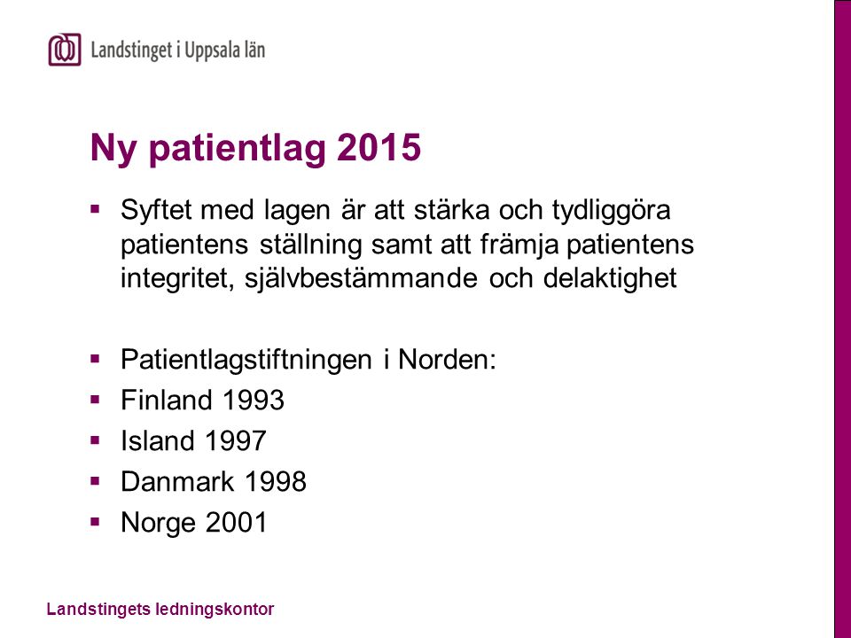 Ny patientlag 2015