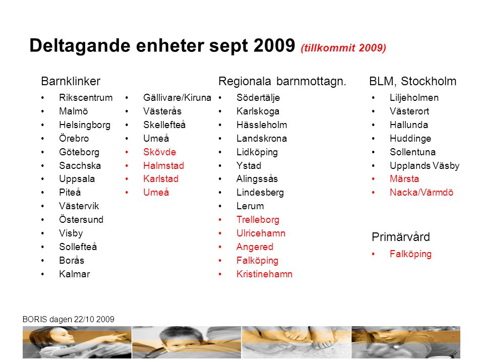 Deltagande enheter sept 2009 (tillkommit 2009)