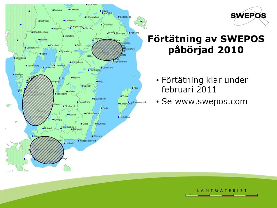 Förtätning av SWEPOS påbörjad 2010