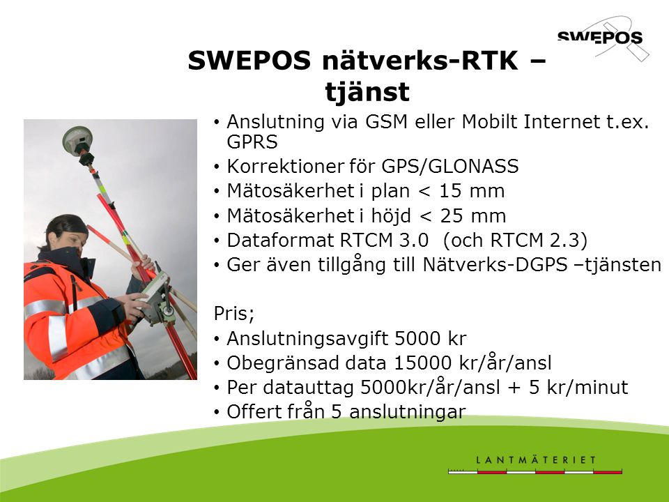 SWEPOS nätverks-RTK –tjänst