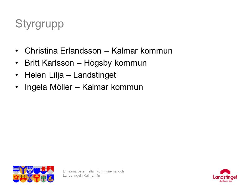 Styrgrupp Christina Erlandsson – Kalmar kommun