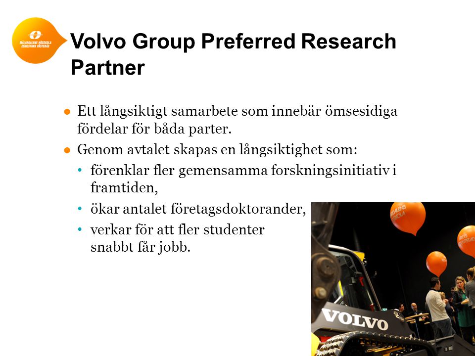 Volvo Group Preferred Research Partner