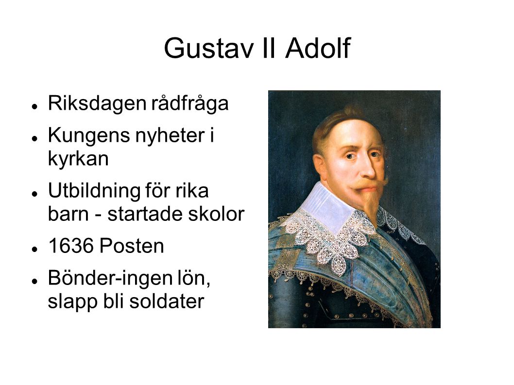 Gustav II Adolf Riksdagen rådfråga Kungens nyheter i kyrkan