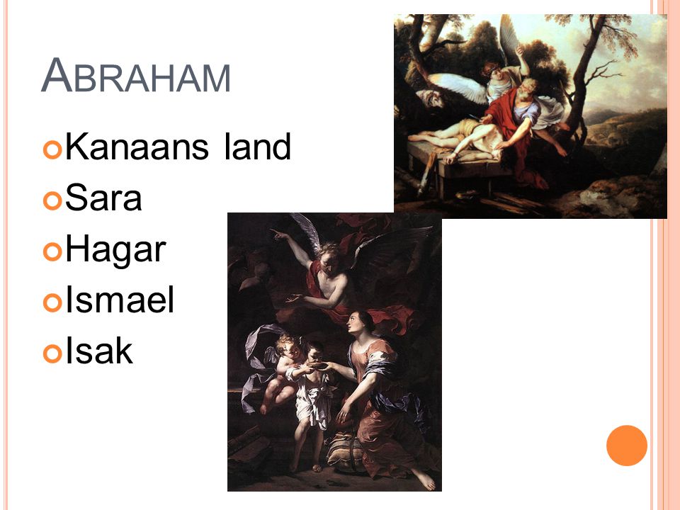 Abraham Kanaans land Sara Hagar Ismael Isak