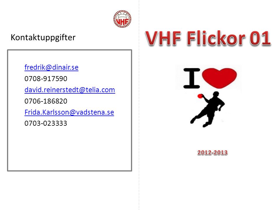 VHF Flickor 01 Kontaktuppgifter