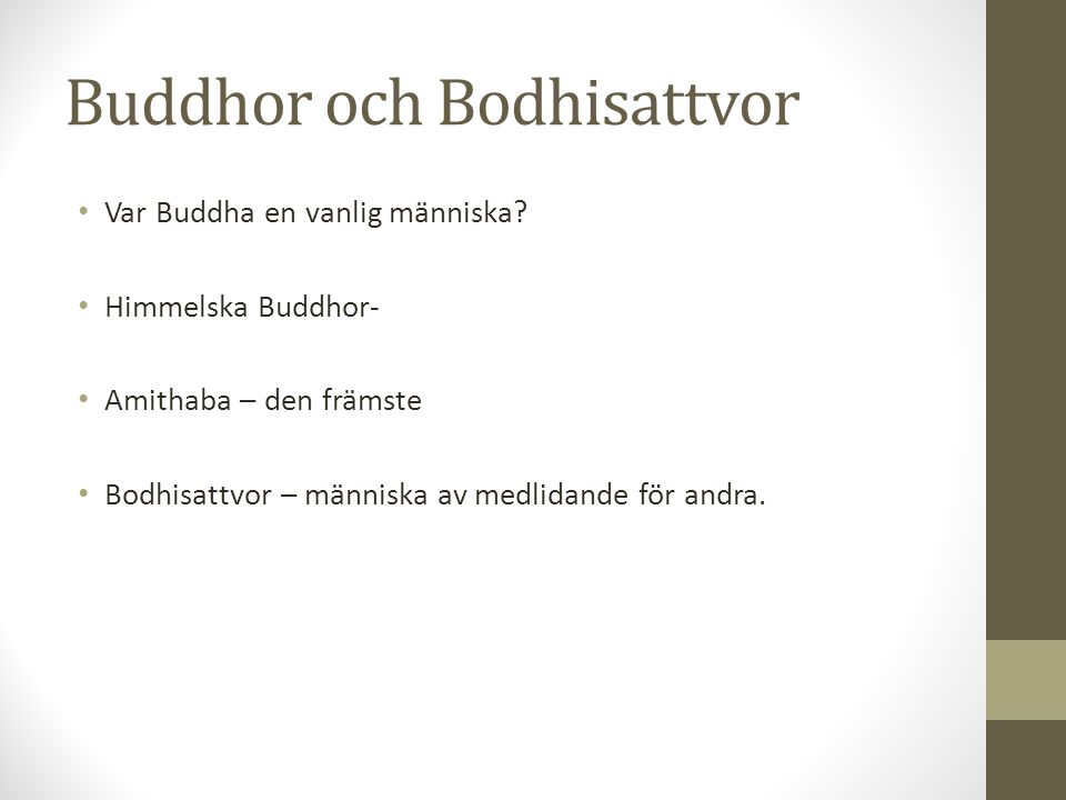 Buddhor och Bodhisattvor
