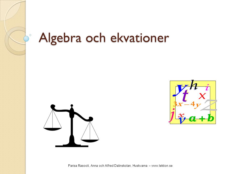 Algebra och ekvationer