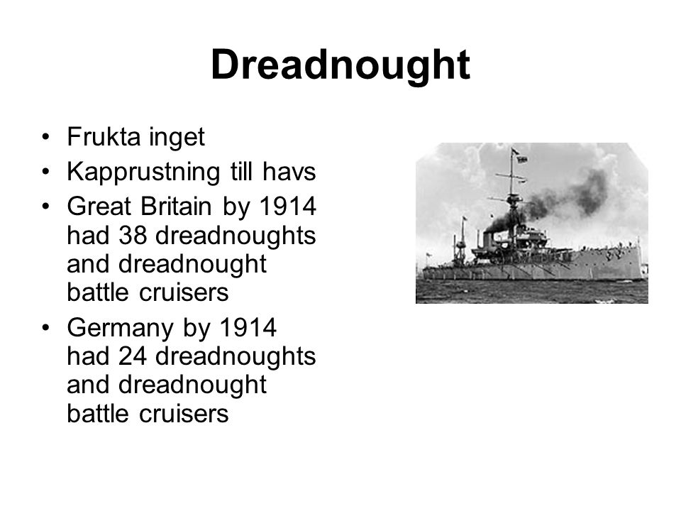 Dreadnought Frukta inget Kapprustning till havs