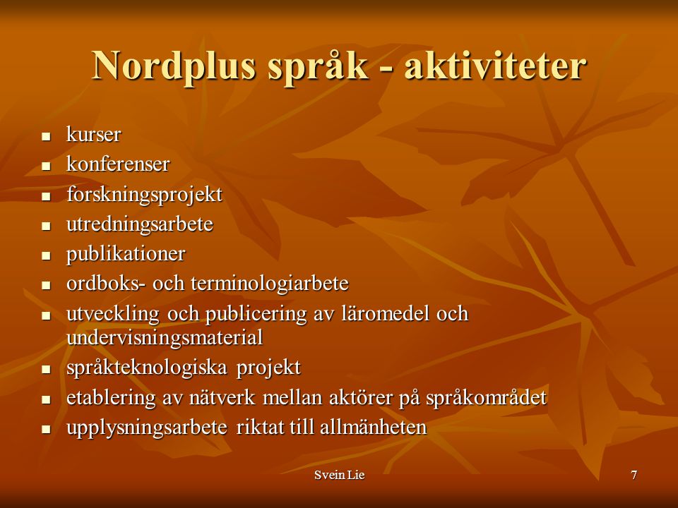 Nordplus språk - aktiviteter