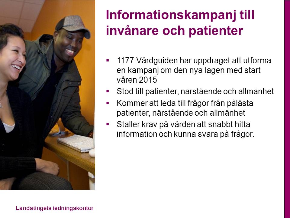 Informationskampanj till invånare och patienter