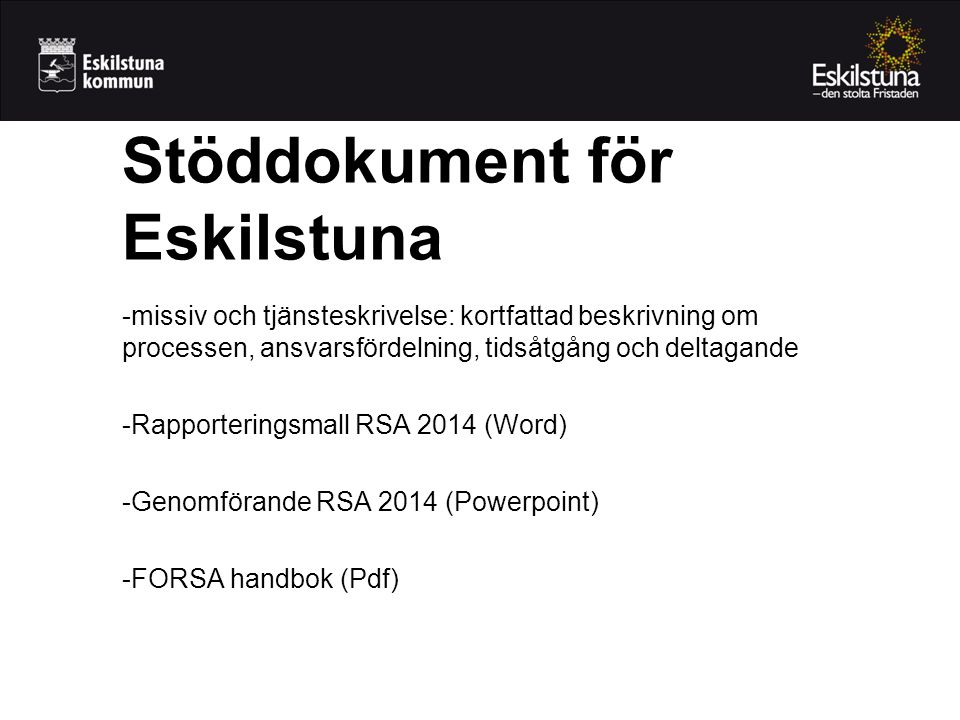 Stöddokument för Eskilstuna