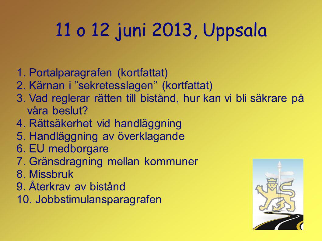 11 o 12 juni 2013, Uppsala 1. Portalparagrafen (kortfattat)
