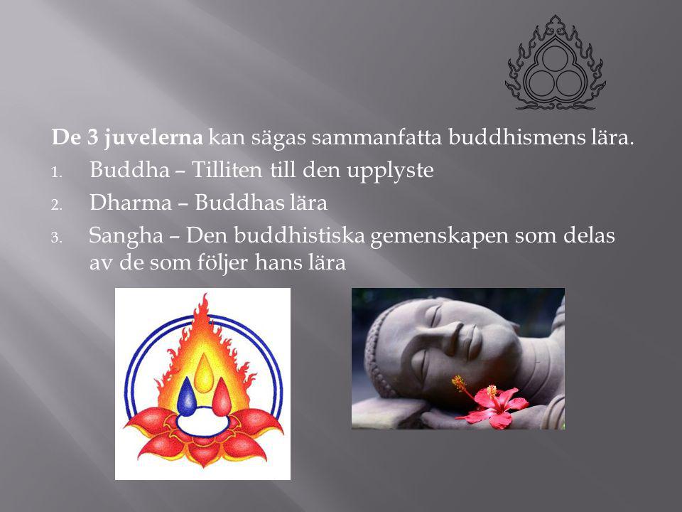 De 3 juvelerna kan sägas sammanfatta buddhismens lära.