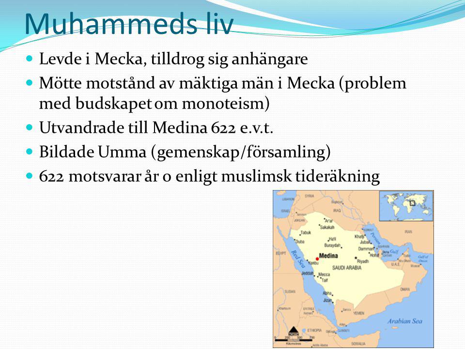Muhammeds liv Levde i Mecka, tilldrog sig anhängare