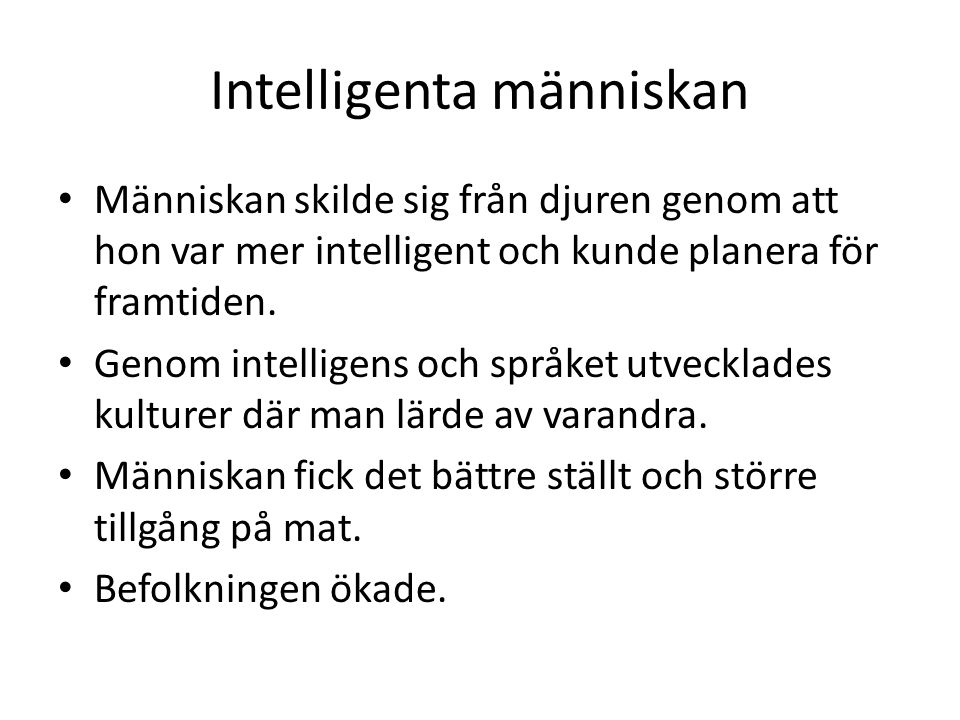 Intelligenta människan