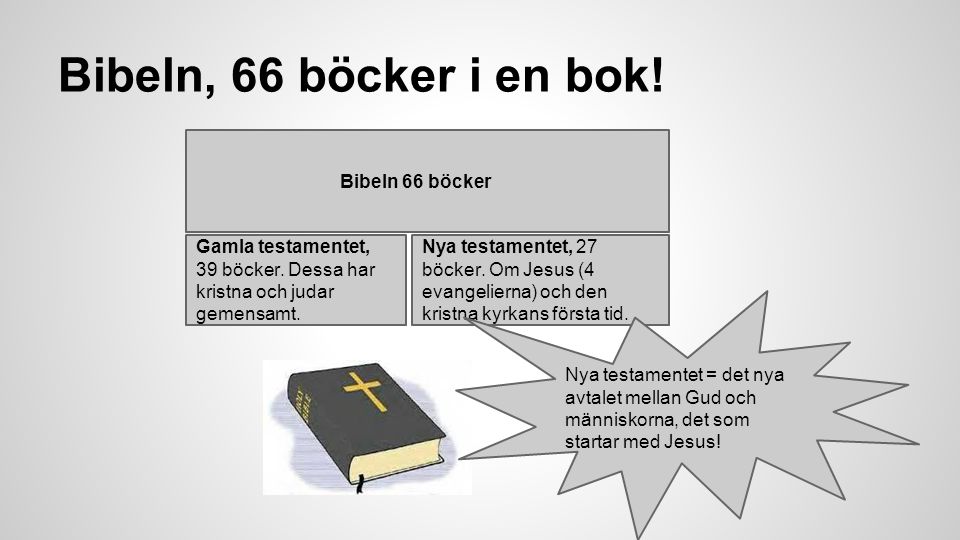 Bibeln, 66 böcker i en bok! Bibeln 66 böcker Gamla testamentet,