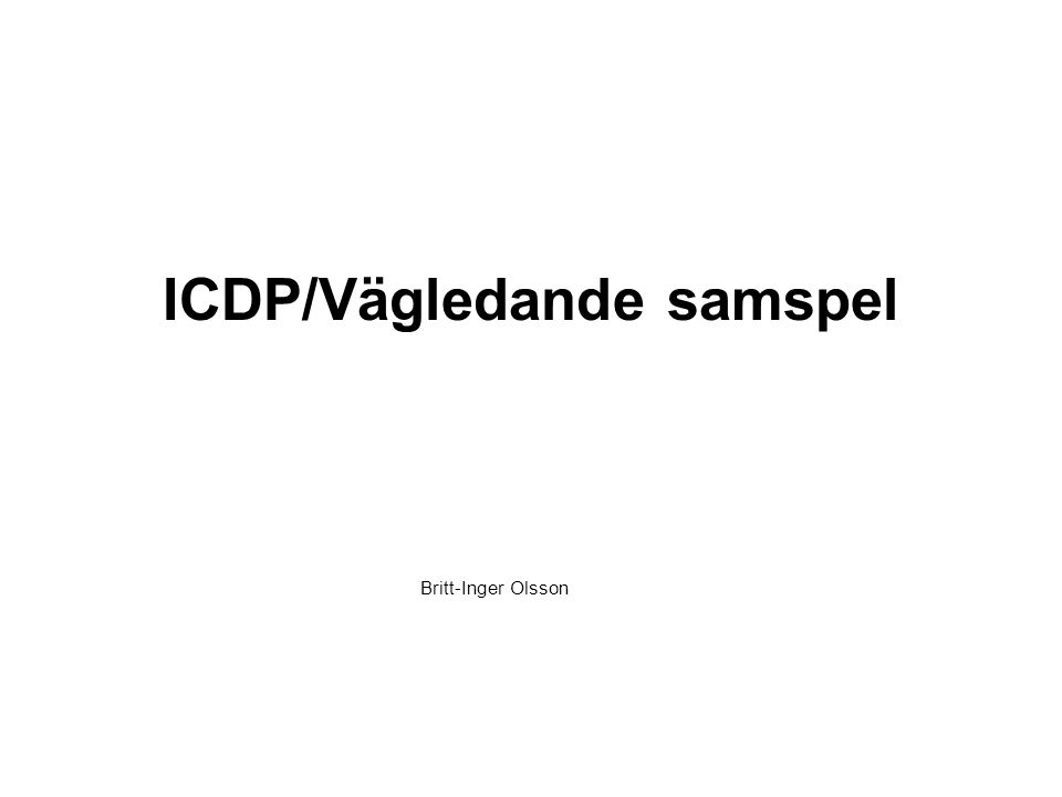 ICDP/Vägledande samspel