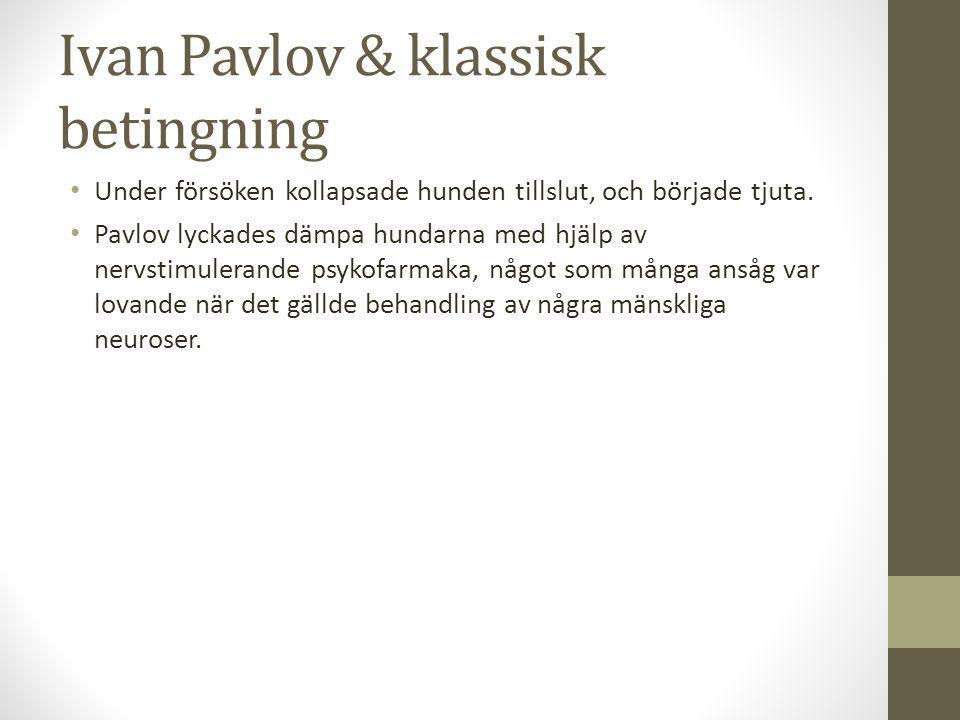Ivan Pavlov & klassisk betingning