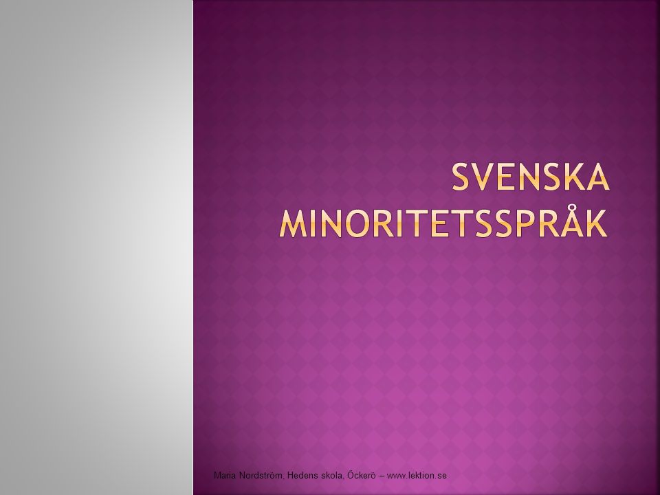 Svenska minoritetsspråk