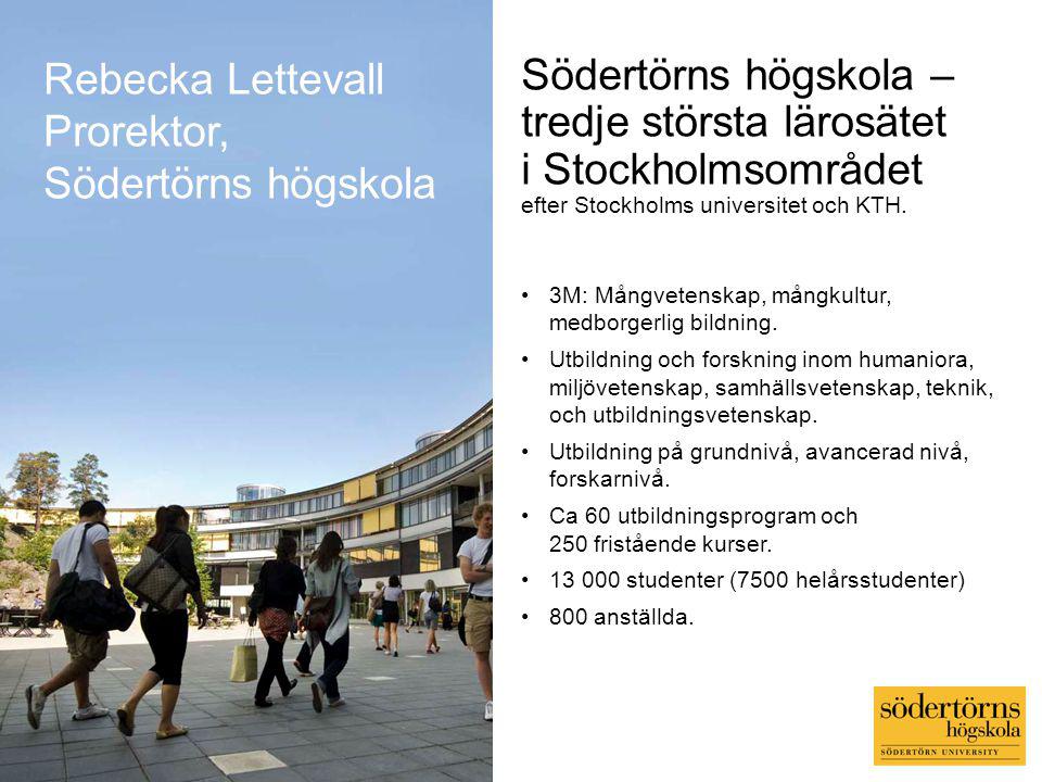 Rebecka Lettevall Prorektor, Södertörns högskola.
