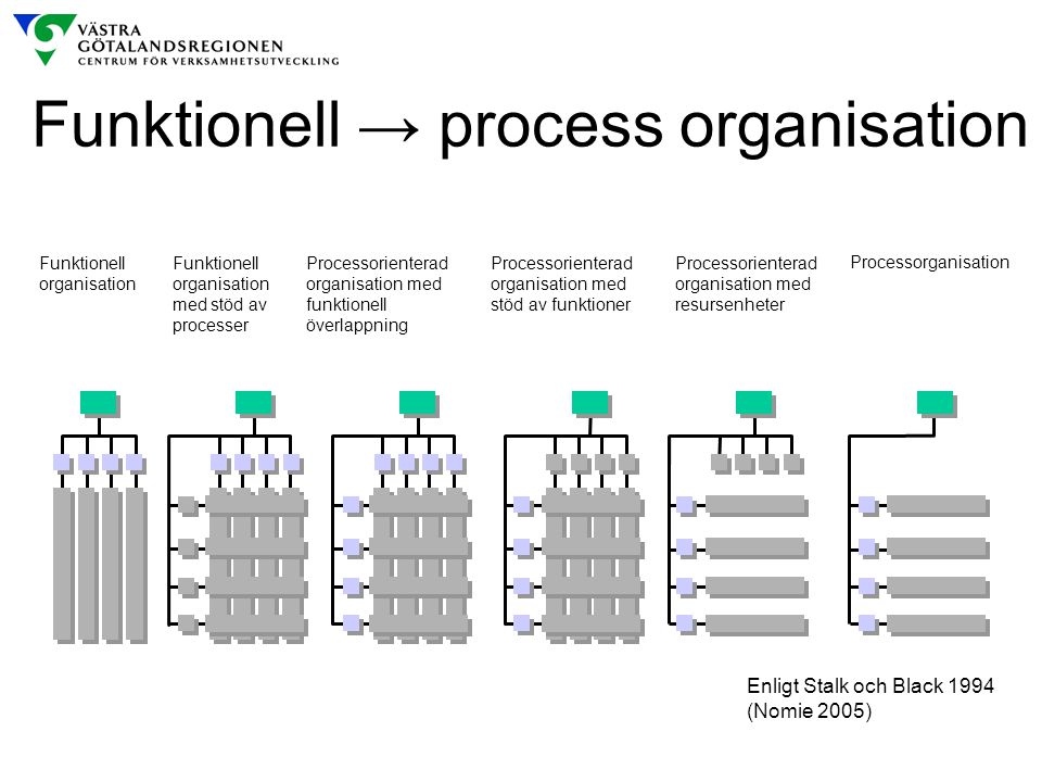 Funktionell → process organisation