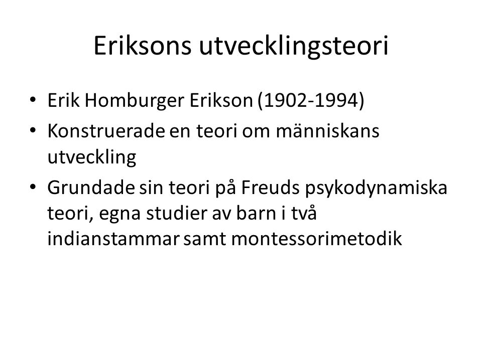 Eriksons utvecklingsteori