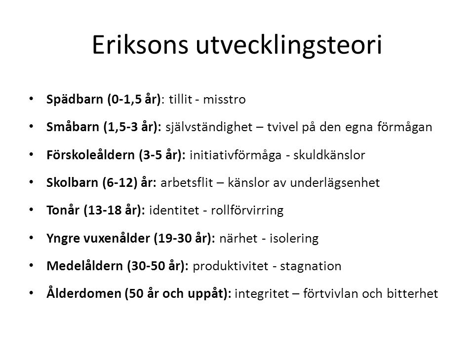 Eriksons utvecklingsteori