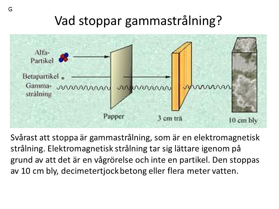 Vad stoppar gammastrålning
