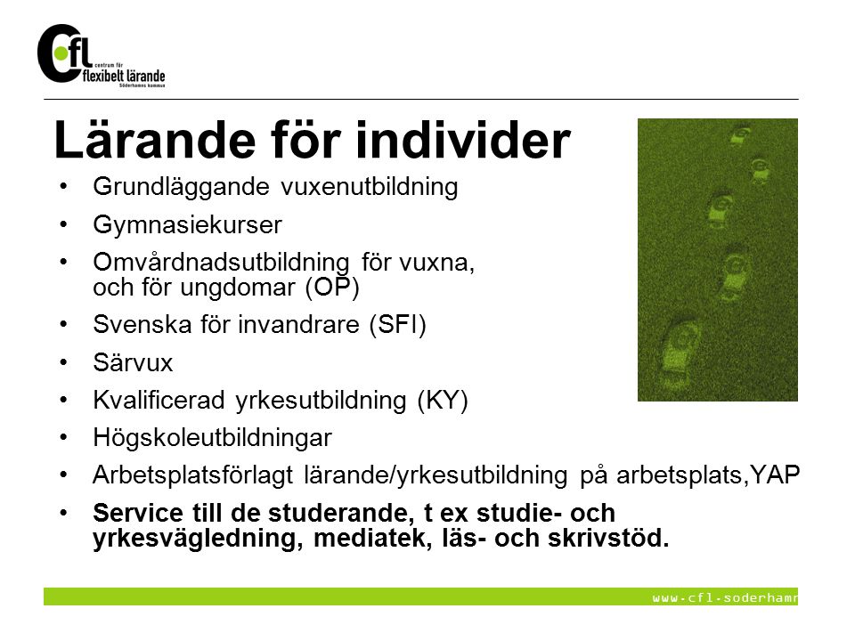 Centrum För Flexibelt Lärande Söderhamns Arena För Vuxnas Lärande - Ppt ...