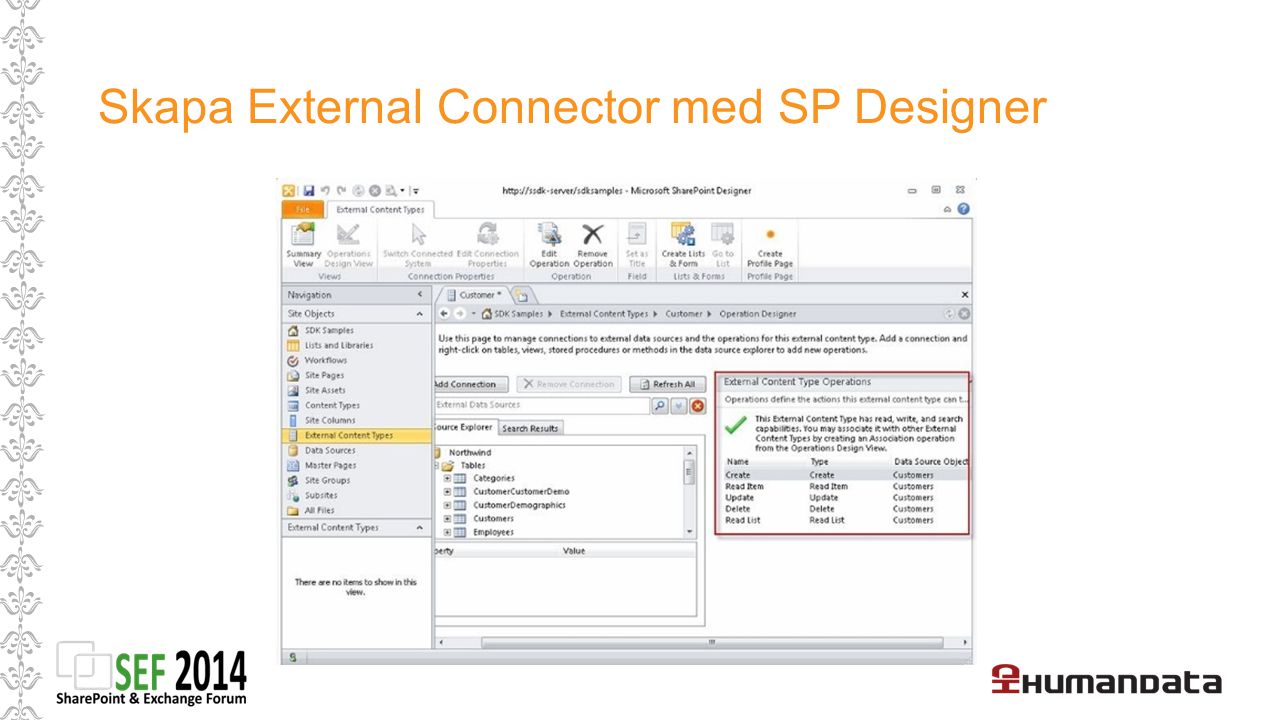 Skapa External Connector med SP Designer