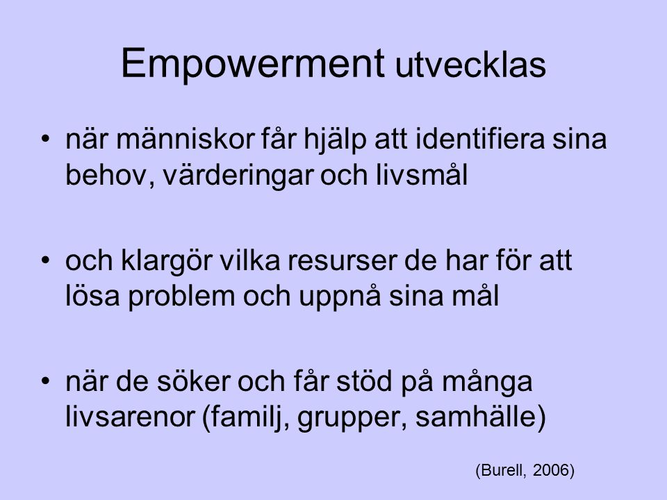 Empowerment utvecklas