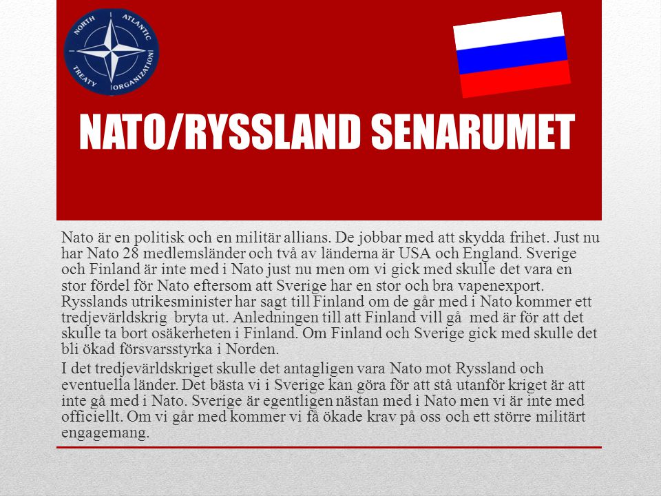 Nato/ryssland senarumet