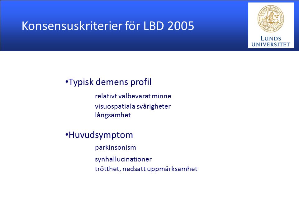 Konsensuskriterier för LBD 2005