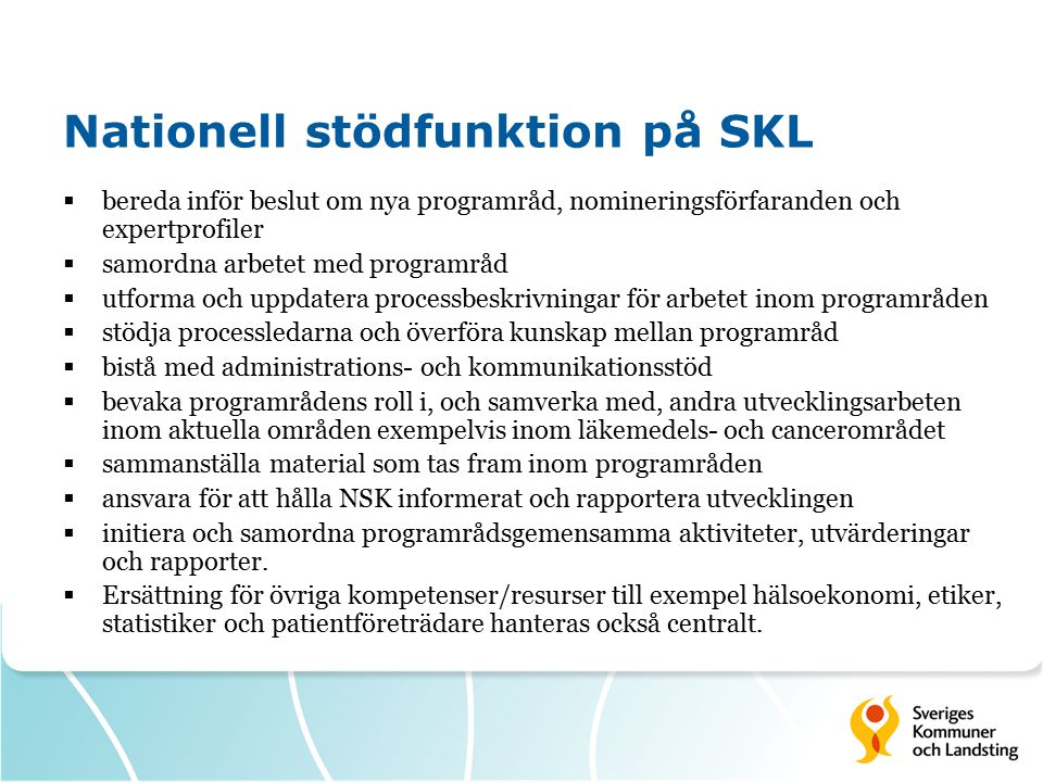Nationell stödfunktion på SKL