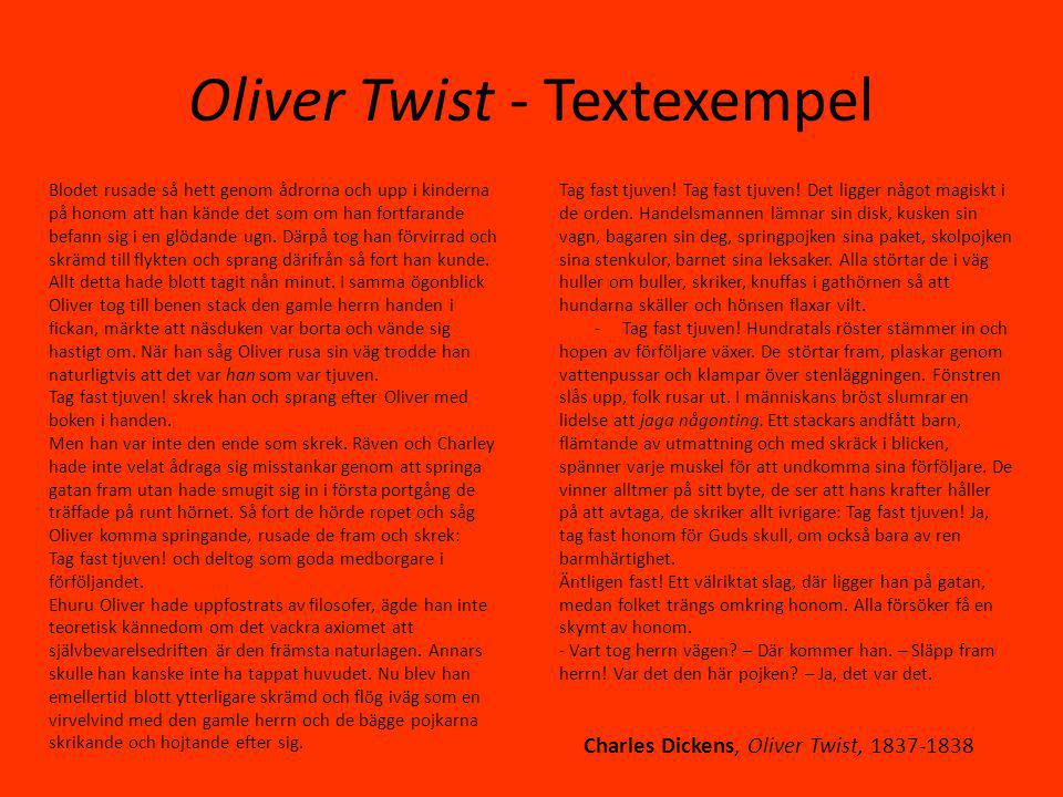 Oliver Twist - Textexempel
