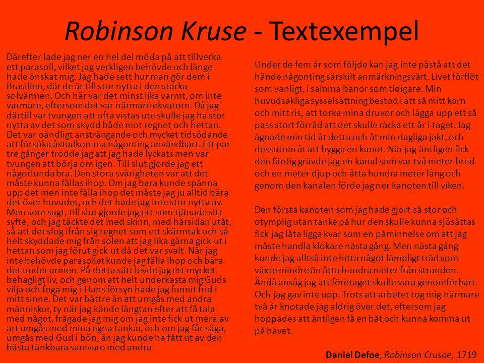 Robinson Kruse - Textexempel