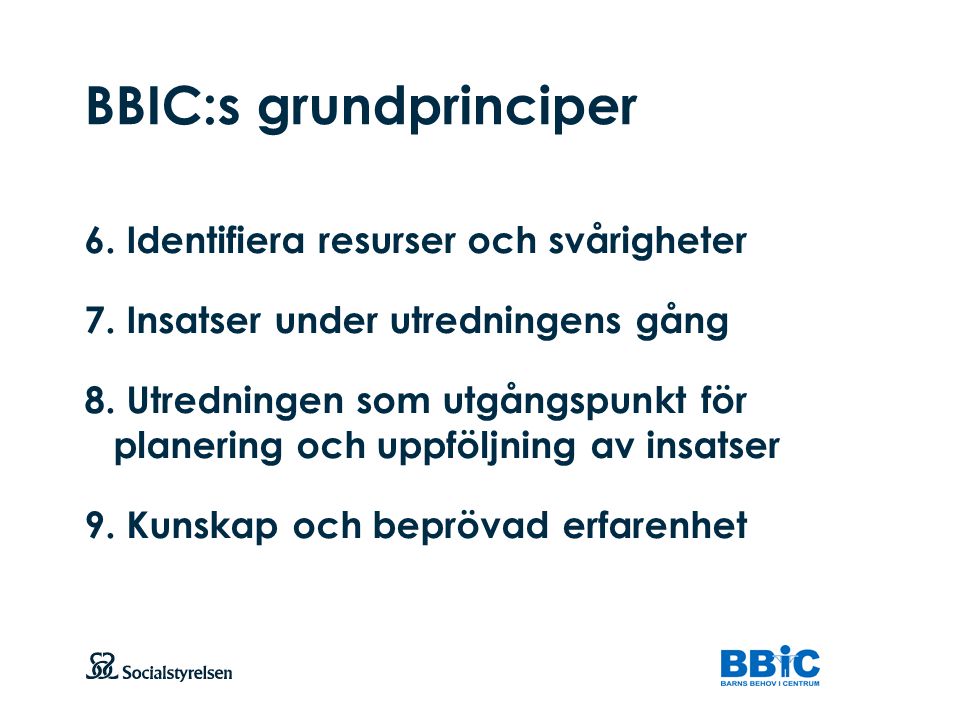 BBIC:s grundprinciper